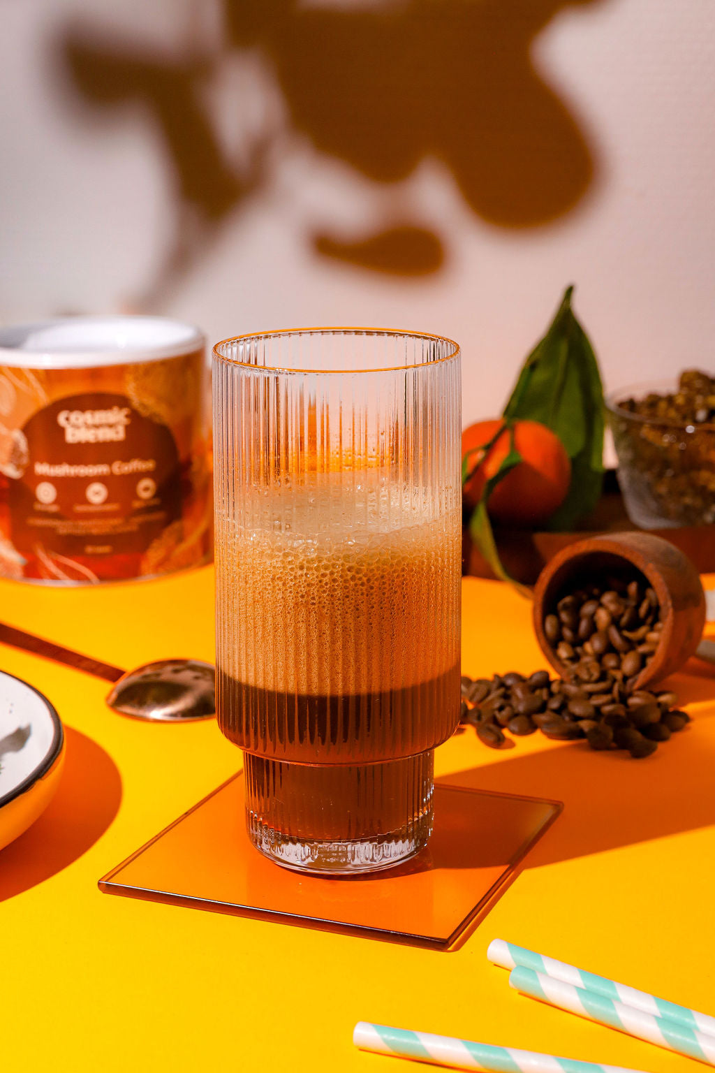 mushroom coffee cosmic blend relax anti stress détente vacances d'été 